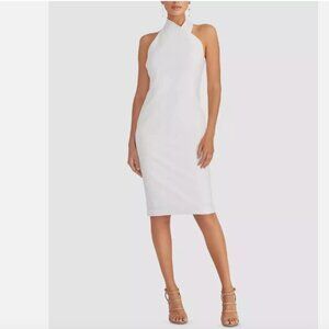 Rachel Roy Sleeveless Halter Sheath Dress Eggshell Size XL